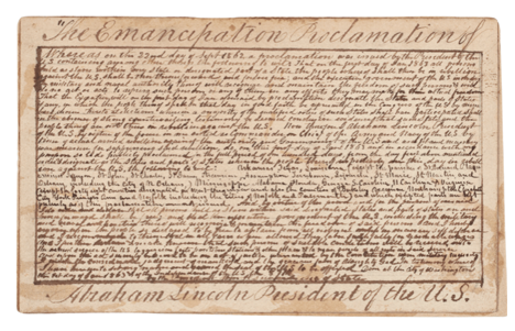 January 1863: President Lincoln Signs the Emancipation Proclamation, Extending Freedom to Enslaved Persons
