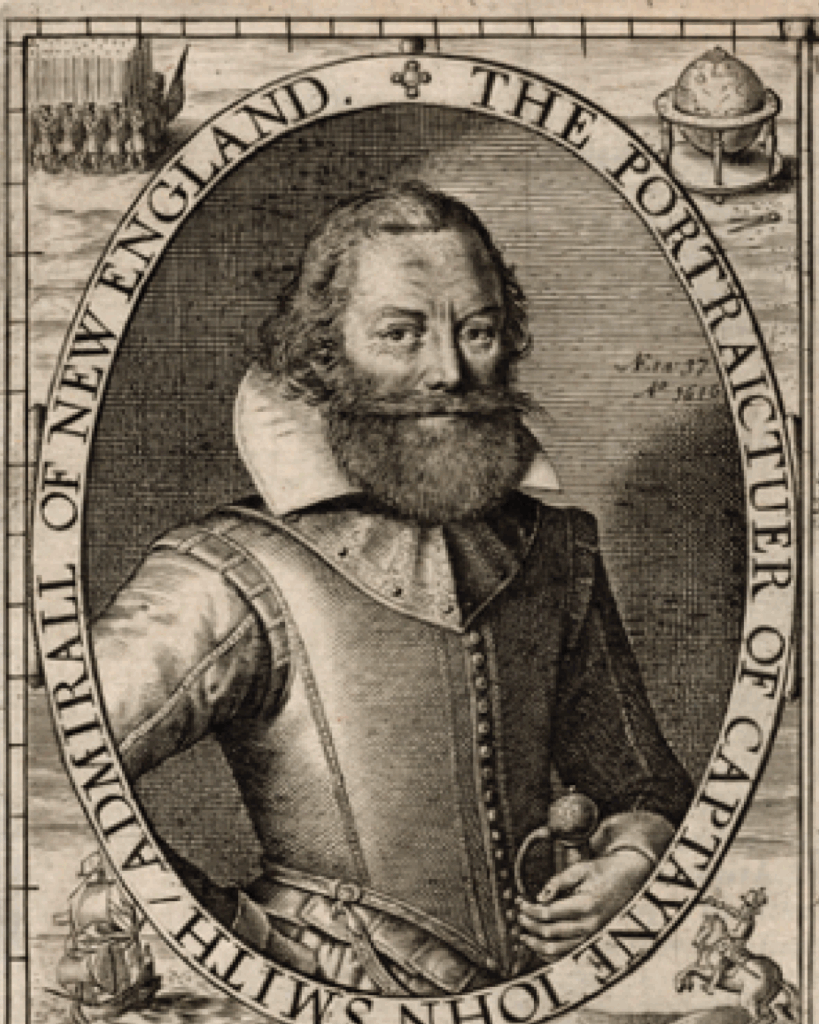 Historic illustrative rendering of Captain John Smith