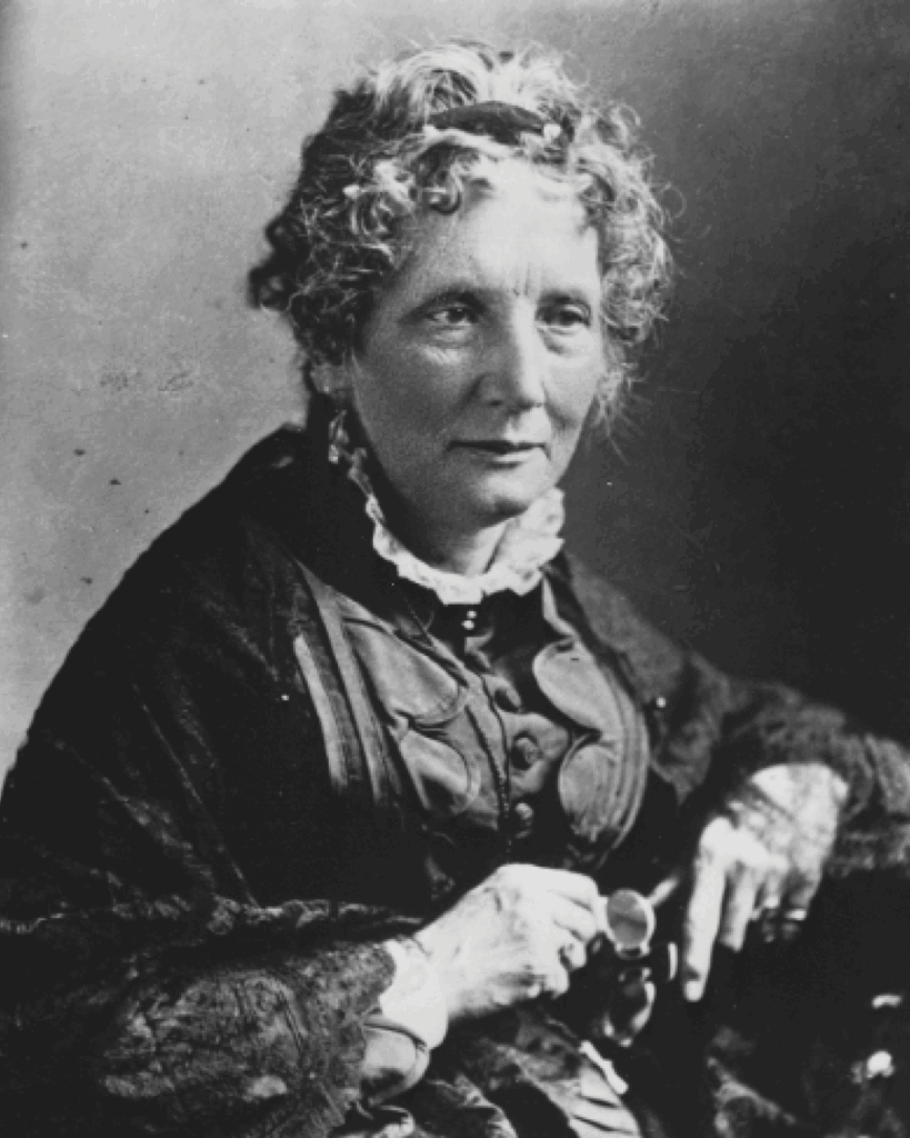 Black and white image of Harriet Beecher Stowe
