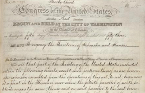 The 170th Anniversary of the Kansas-Nebraska Act of 1854: Prelude to the American Civil War