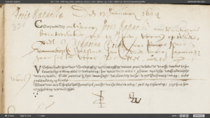 marriage record of Catalina Trico and Joris Jansen Rapelle, January 13, 1624 in Amsterdam
