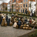 The Pilgrims Leave Leiden to Start Their Journey to North America