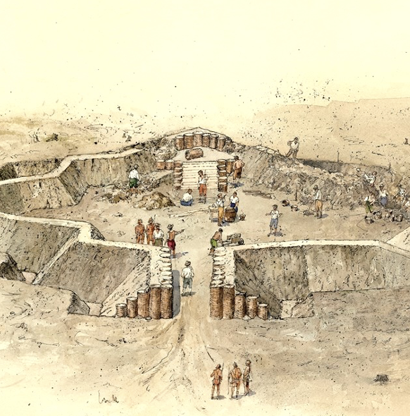 Sketch of Fortifications at Roanoke Colony