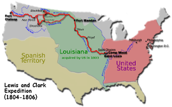 lewis and clark journey map