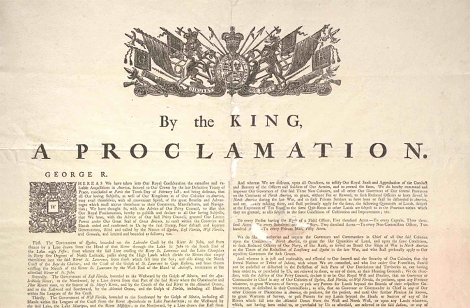 The Proclamation of 1763